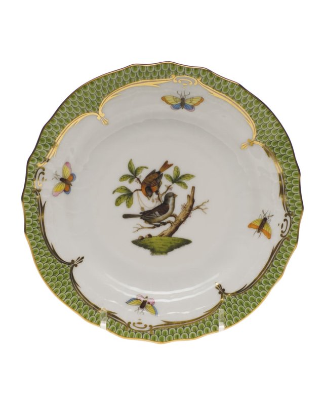 Rothschild Bird Green Motif 4 Bread & Butter Plate