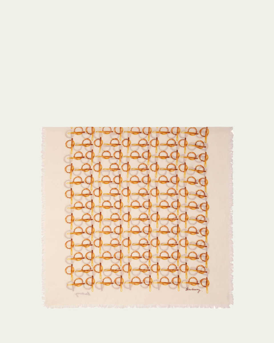 B-Buckle Lightweight Wool Scarf