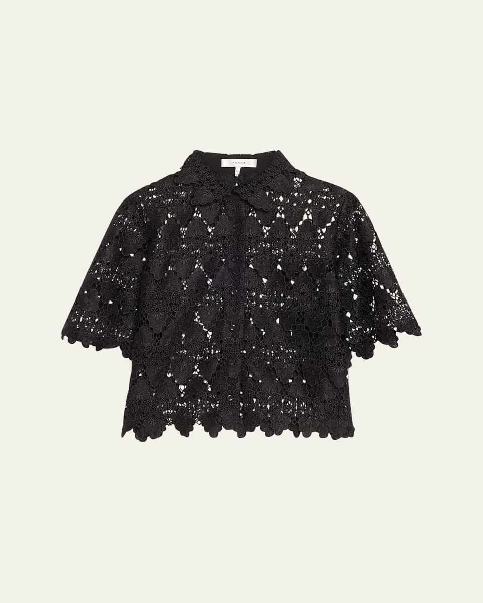 Lace Button-Front Shirt