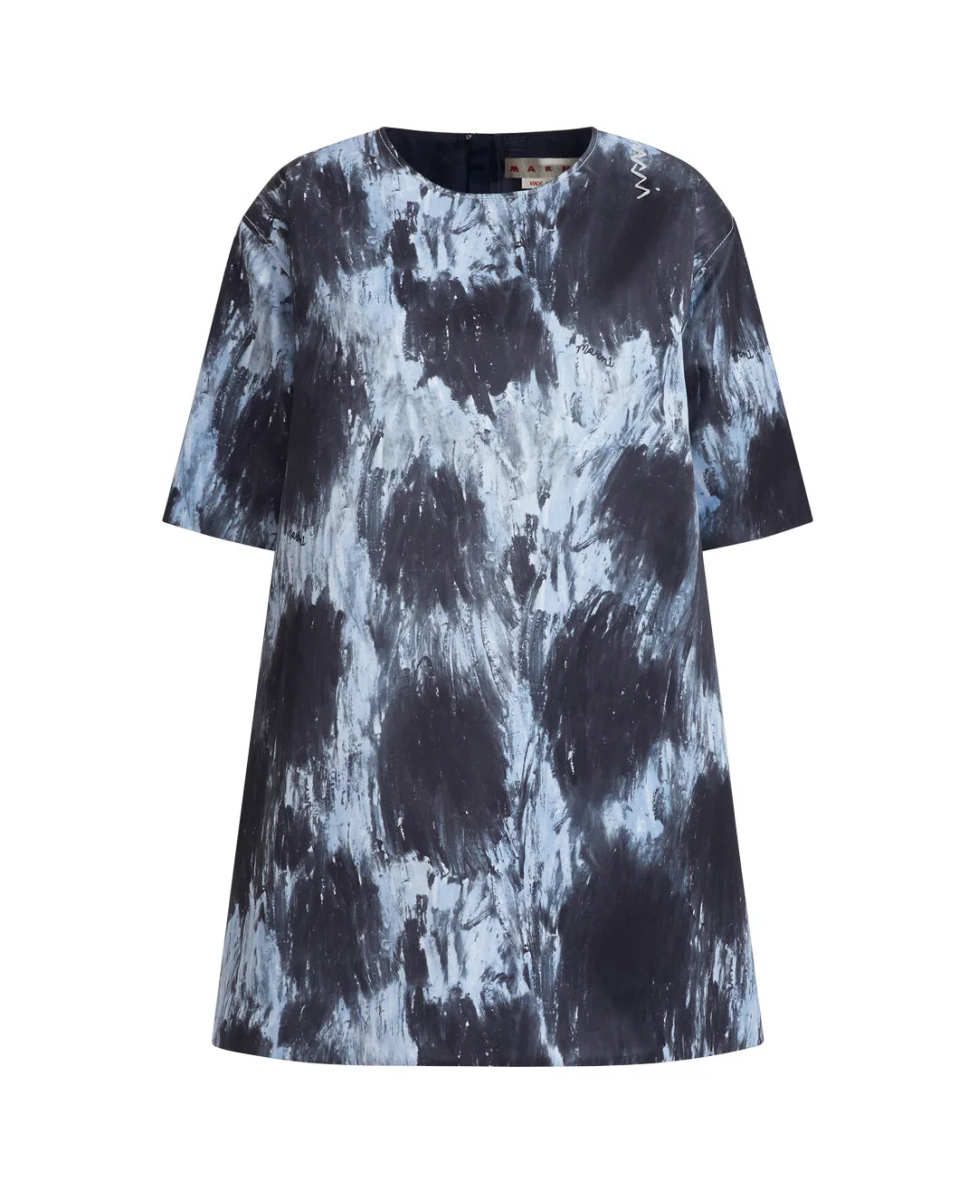 Short Sleeve A-Line Mini Dress