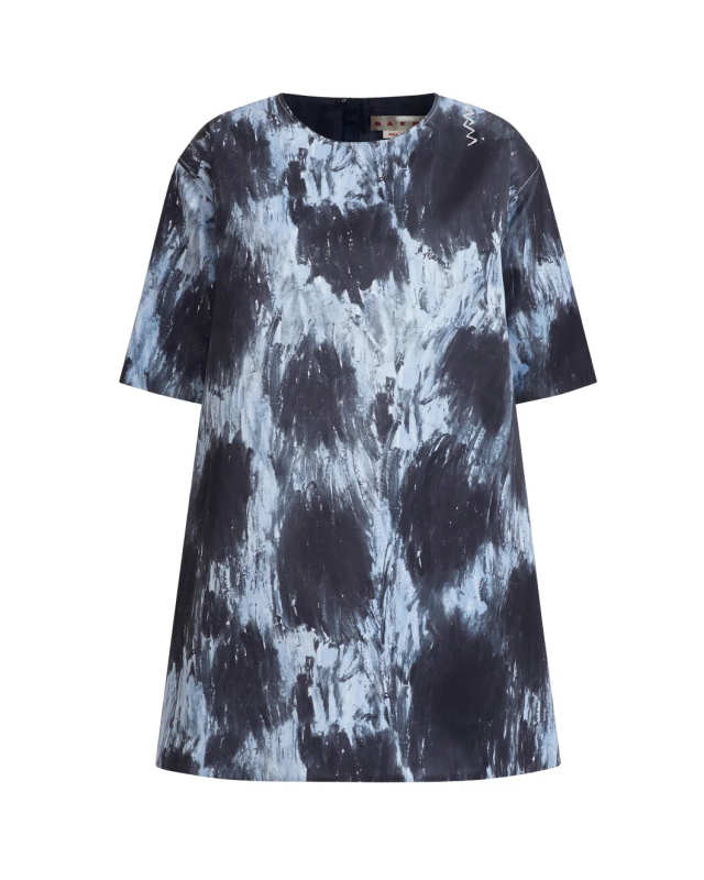 Short Sleeve A-Line Mini Dress