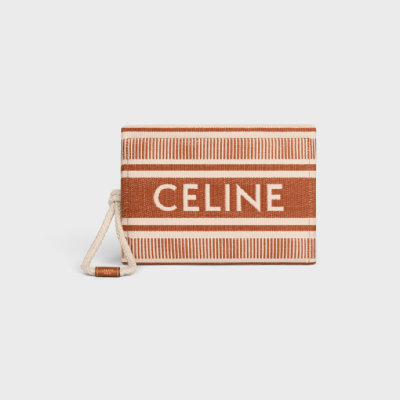 CELINE THAIS POUCH in STRIPED TEXTILE WITH CELINE