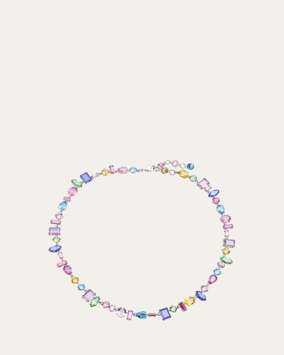 Gema Necklace with Rhodium Plating, Multicolor