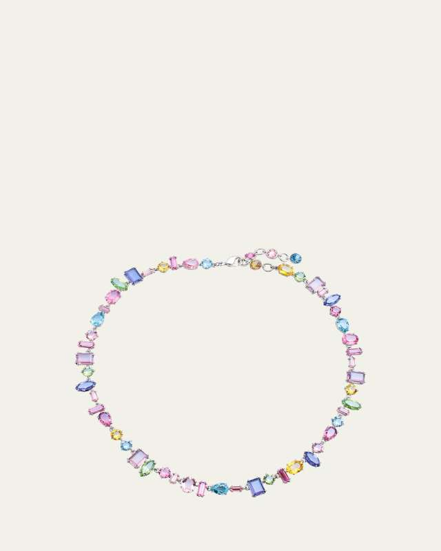 Gema Necklace with Rhodium Plating, Multicolor