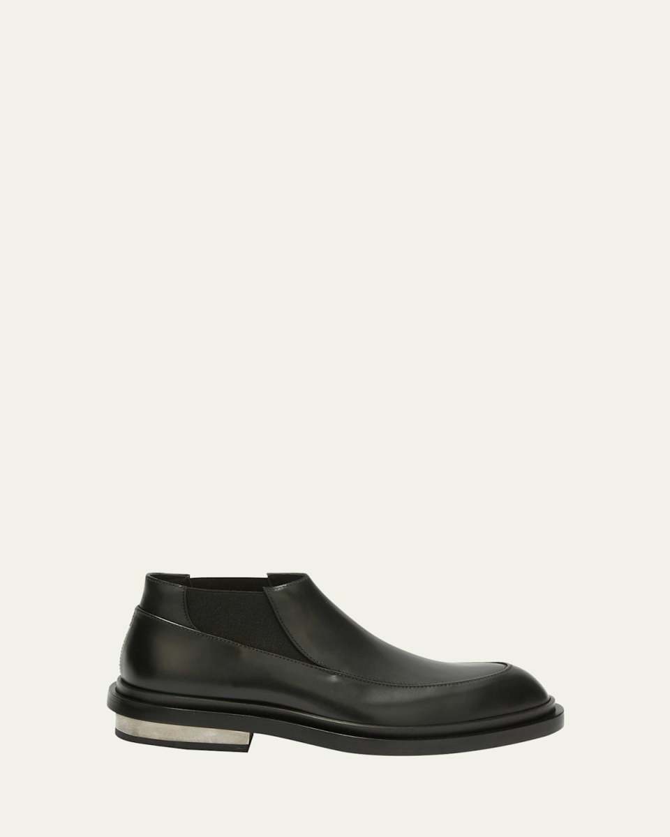 Leather Short Chelsea Booties