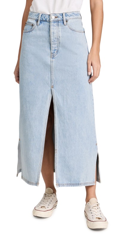 Still Here Panama Skirt Vintage Blue