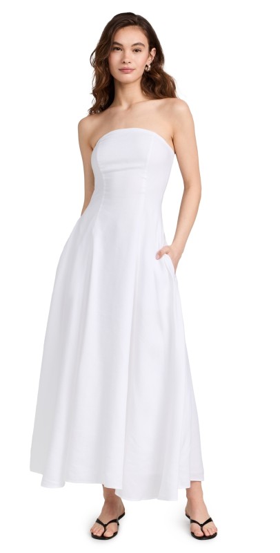 Favorite Daughter The Favorite Linen Dress White