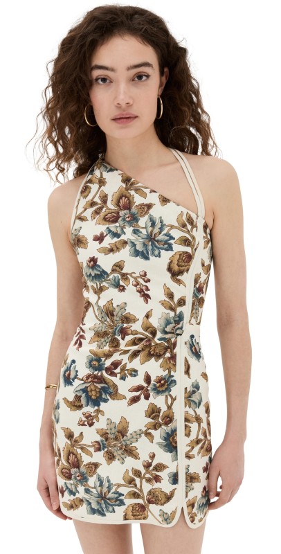 SIR. Eleanora Asymmetric Mini Dress Viola Print