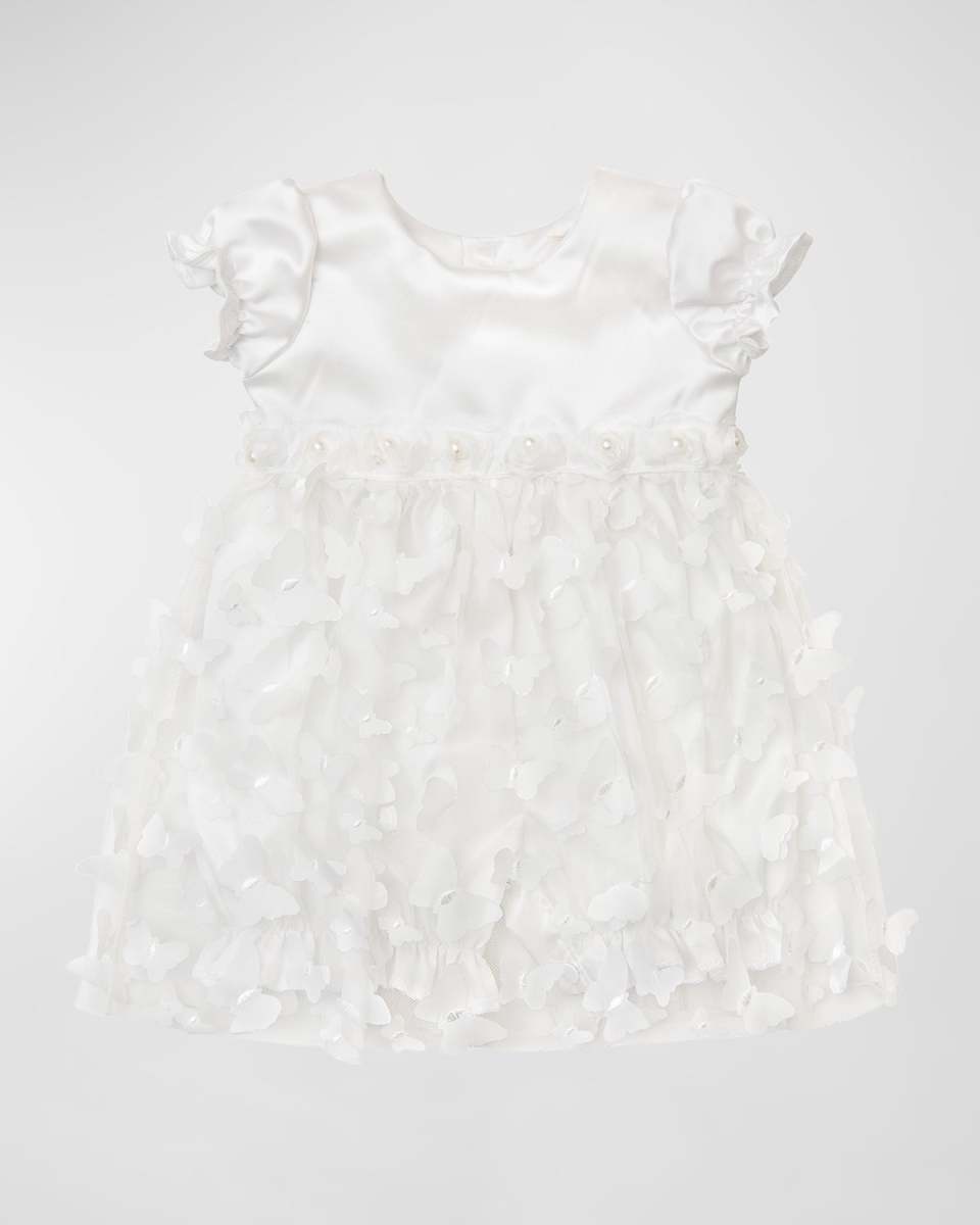 Girl's Butterfly Bliss Embellished Bubble Dress, Size 0M-