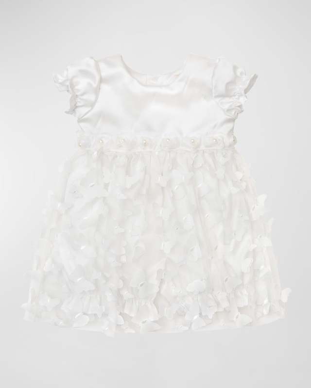 Girl's Butterfly Bliss Embellished Bubble Dress, Size 0M-