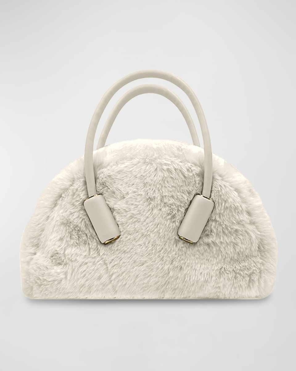 Selene Faux-Fur Top-Handle Bag