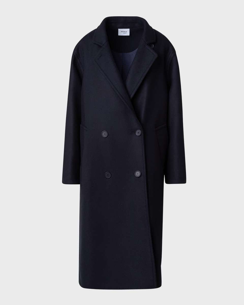 Wool Felt Double-Breasted Overcoat