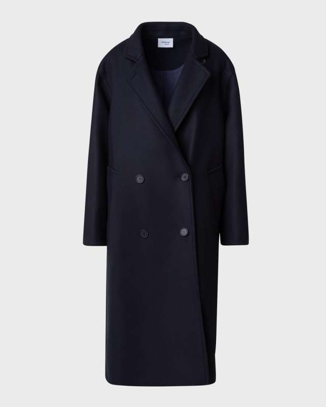 Wool Felt Double-Breasted Overcoat