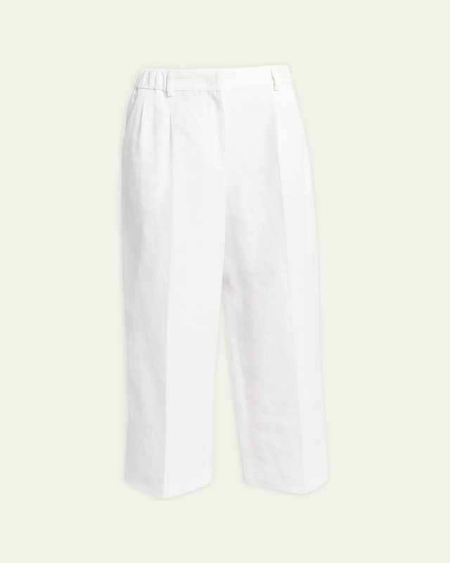 Linen Straight-Leg Trousers