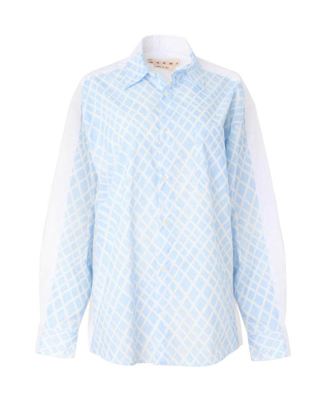 Oversized Shirt with Contrast Fabric
