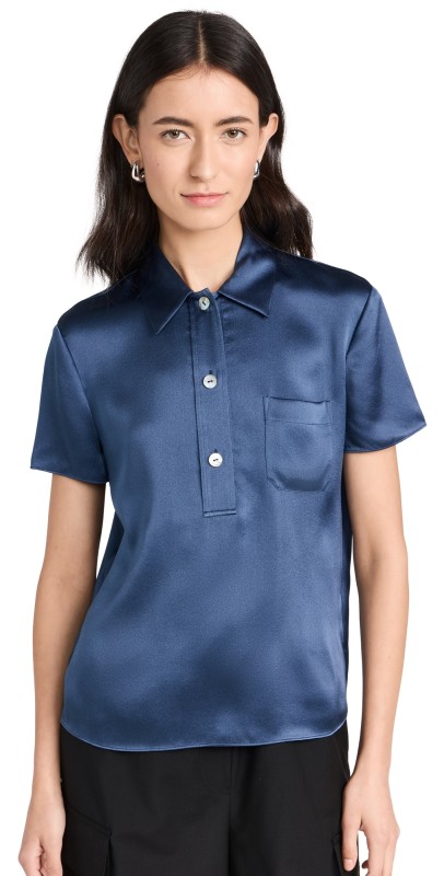 Vince Short Sleeve Polo Riverbed