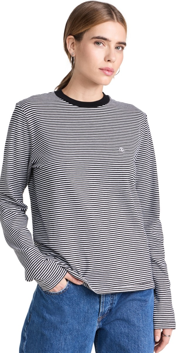 ANINE BING Rylan Tee White/Black