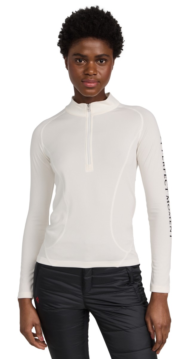 Perfect Moment Thermal Back Seam Sweatshirt White
