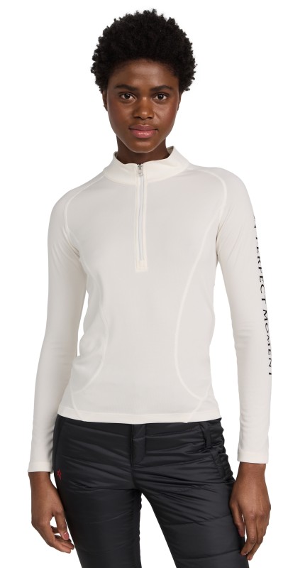 Perfect Moment Thermal Back Seam Sweatshirt White