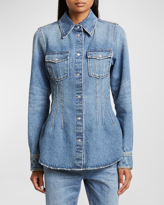 Fitted Denim Top