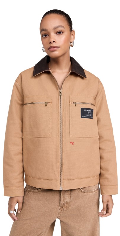 HOMMEGIRLS Work Jacket Khaki