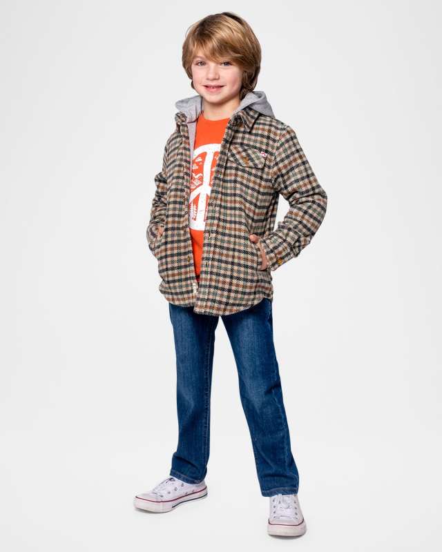 Boy's Glen Plaid-Print Shacket, Size 2-10