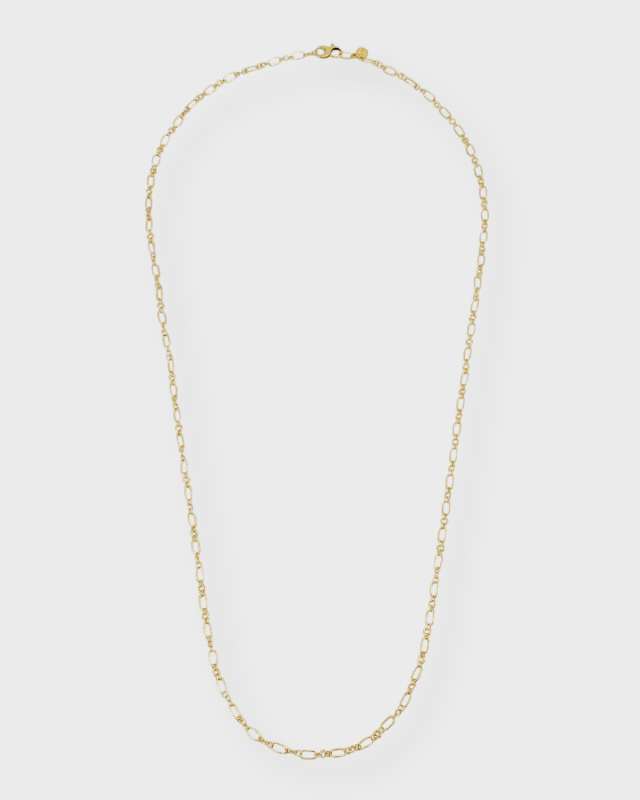 18K Yellow Gold Petite Paperclip Chain Necklace, 42"