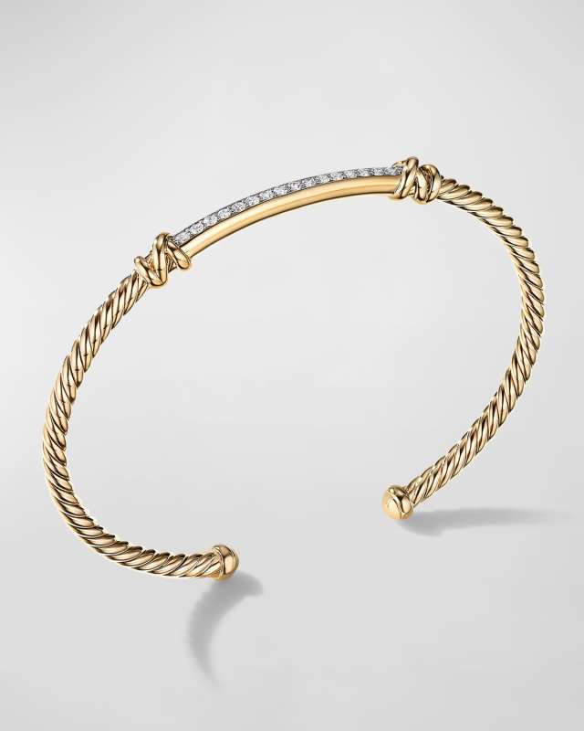 Petite Helena 2-Station Wrap Bracelet in 18k Gold with Diamonds