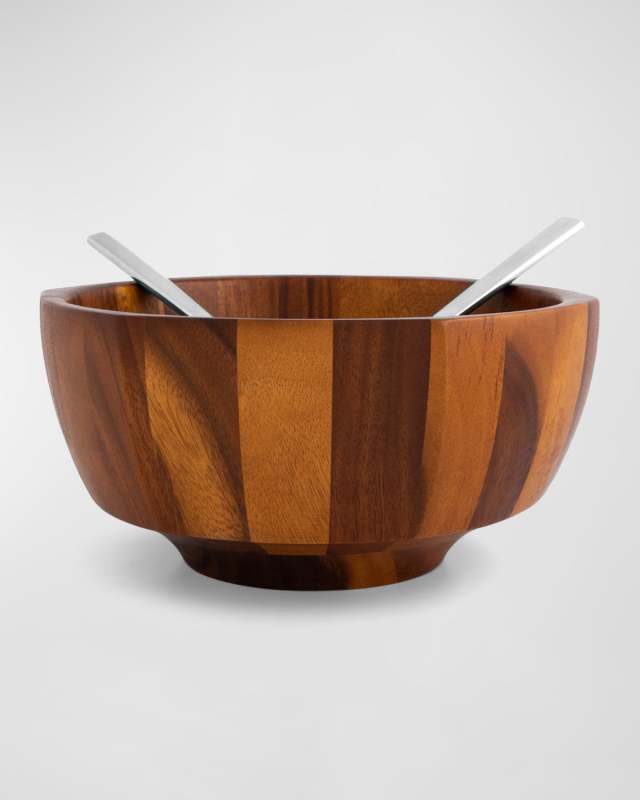 Rivet Salad Bowl with Servers