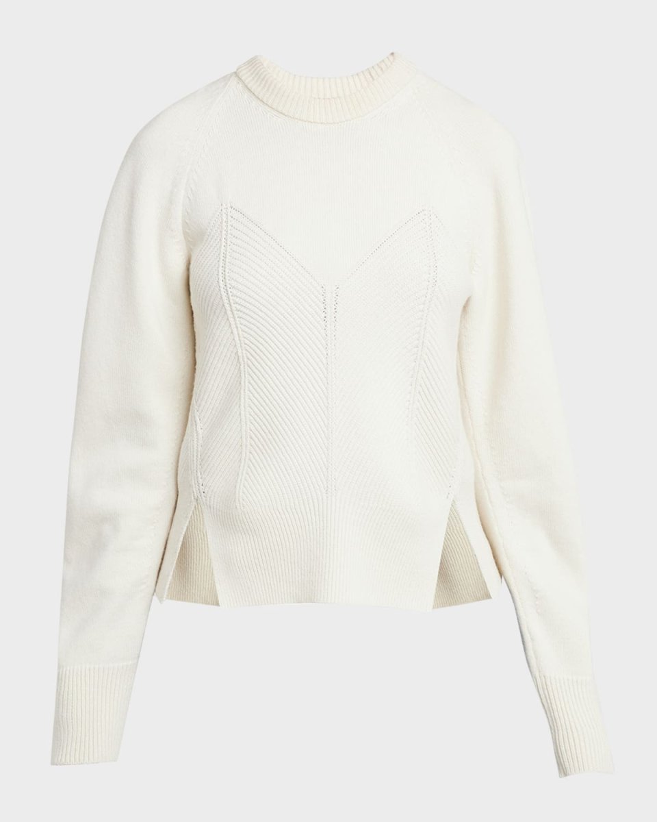 Cashmere-Blend Corset Seam Sweater