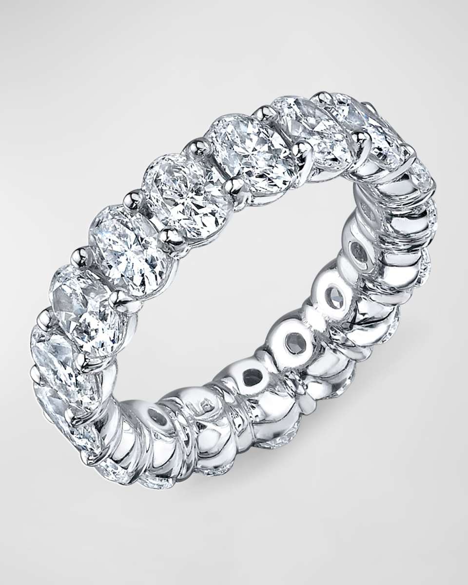 Platinum Buttercup Oval Diamond Ring, Size 6.5, 8.50tcw