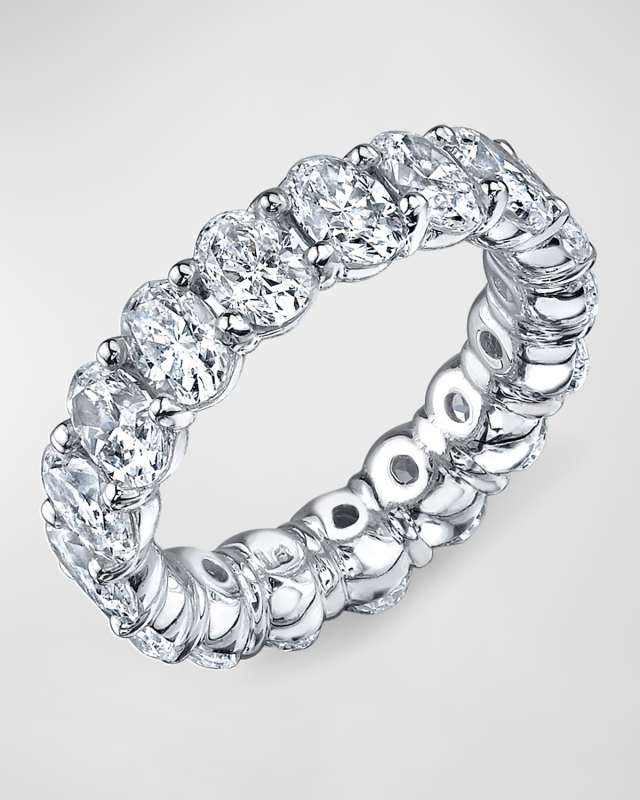 Platinum Buttercup Oval Diamond Ring, Size 6.5, 8.50tcw