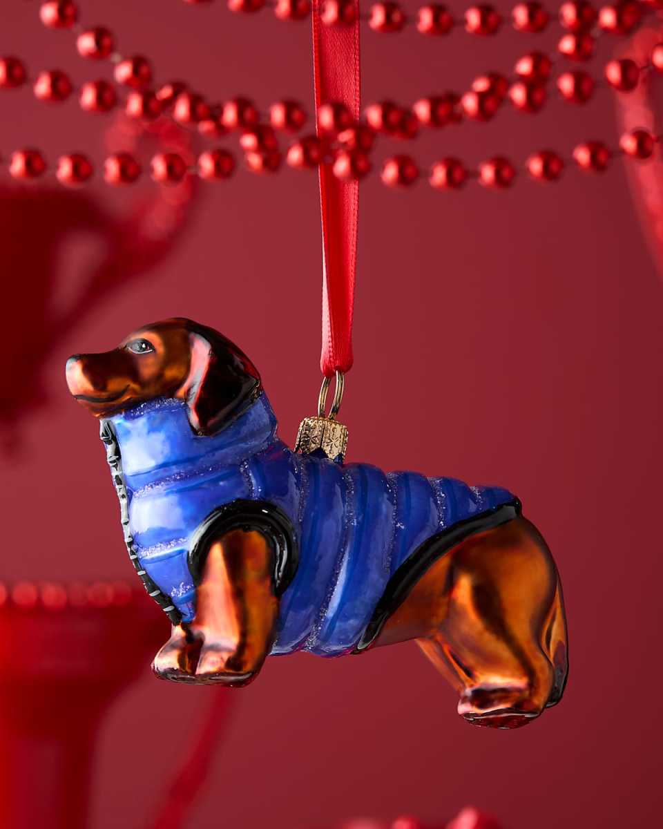 Dachshund In Puffer Coat Christmas Ornament