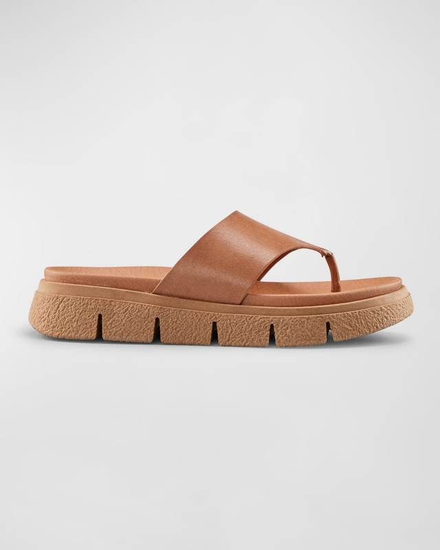 Ponyo Leather Thong Slide Sandals