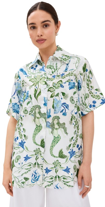 Isla & White Piha Shirt Oceanid