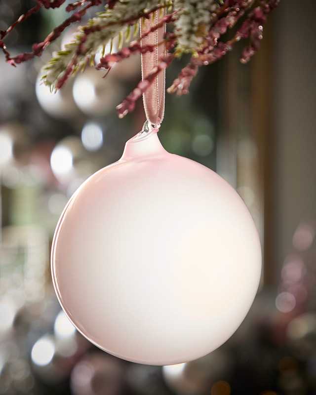 Candy Pink Bubblegum Glass Ball Ornament