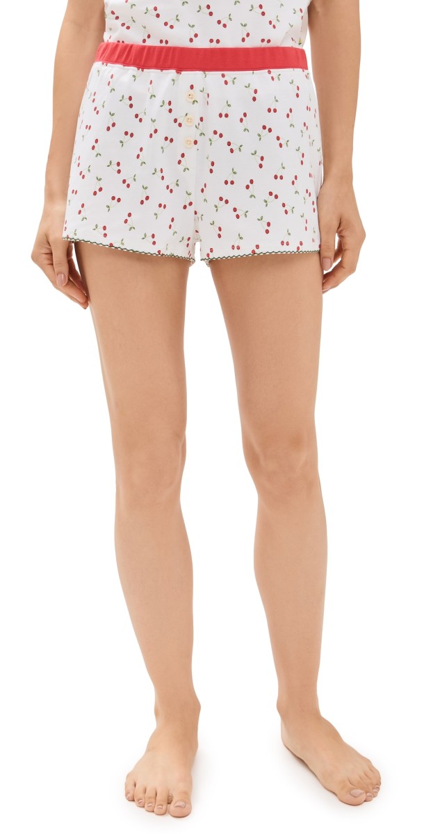 Cozyland by Morgan Lane Tate Shorts Cherry Cream Pie