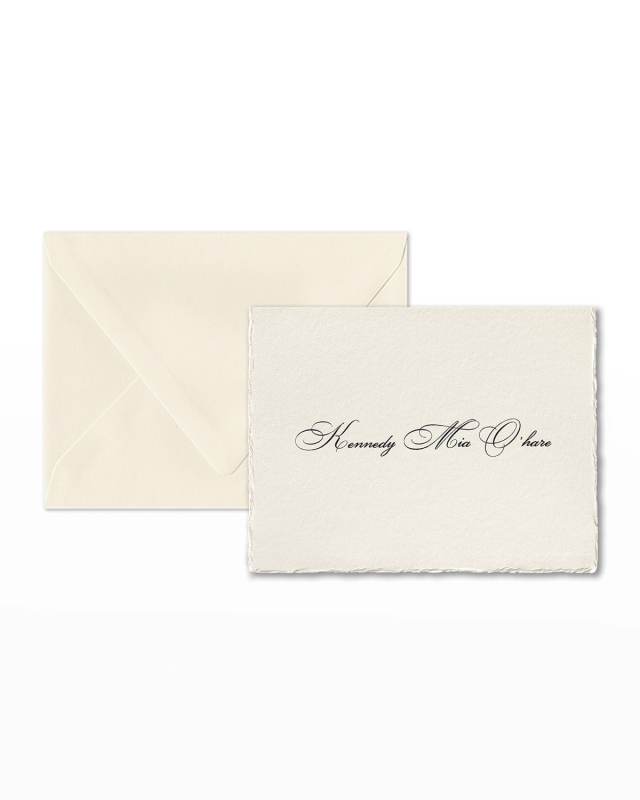 Simply Feather Deckle Folded Note Cards, Set of 25