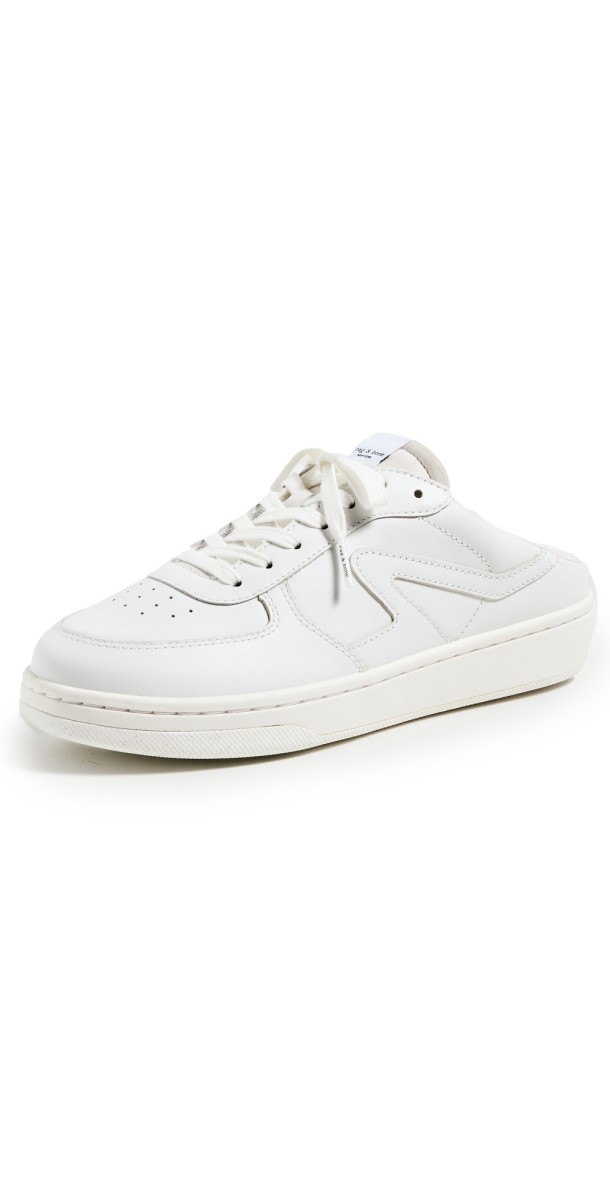 rag & bone Retro Court Mules Wht