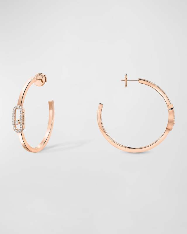MOVE UNO 18K ROSE GOLD SMALL HOOP EARRINGS