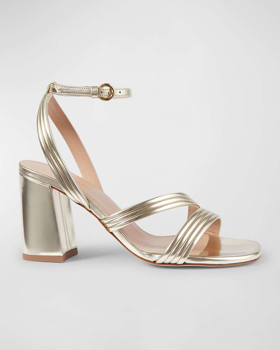 Edita Metallic Ankle-Strap Sandals