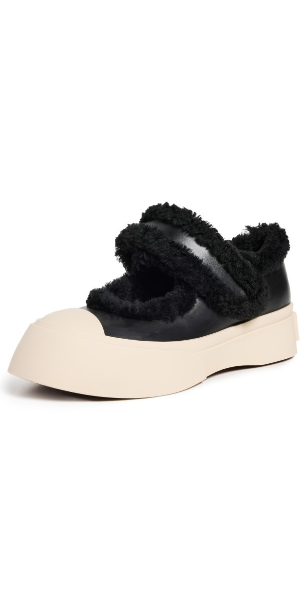 Marni Mj Pablo Shearling Sneakers Black