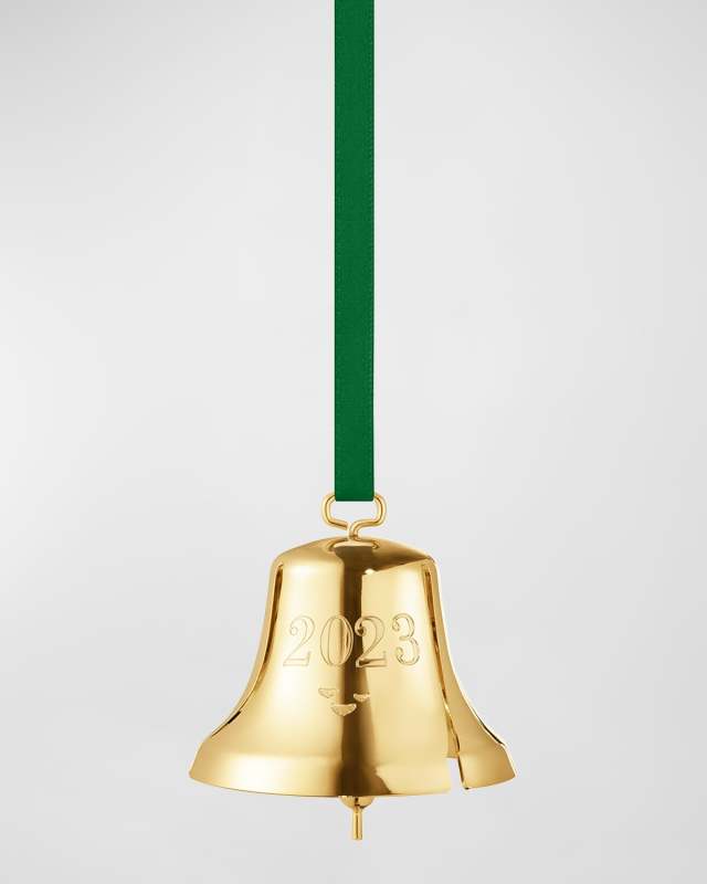 18K Gold-Plated Bell Christmas Ornament