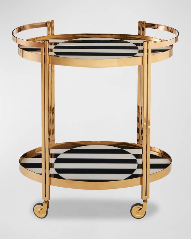 Op Art Bar Cart