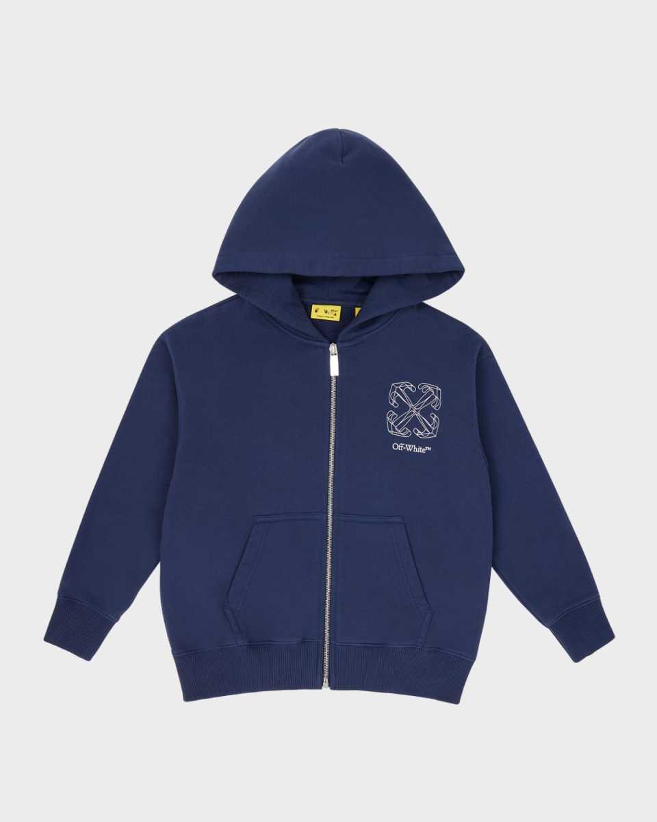 Boy's 3D Arrow Logo-Print Hoodie, Size