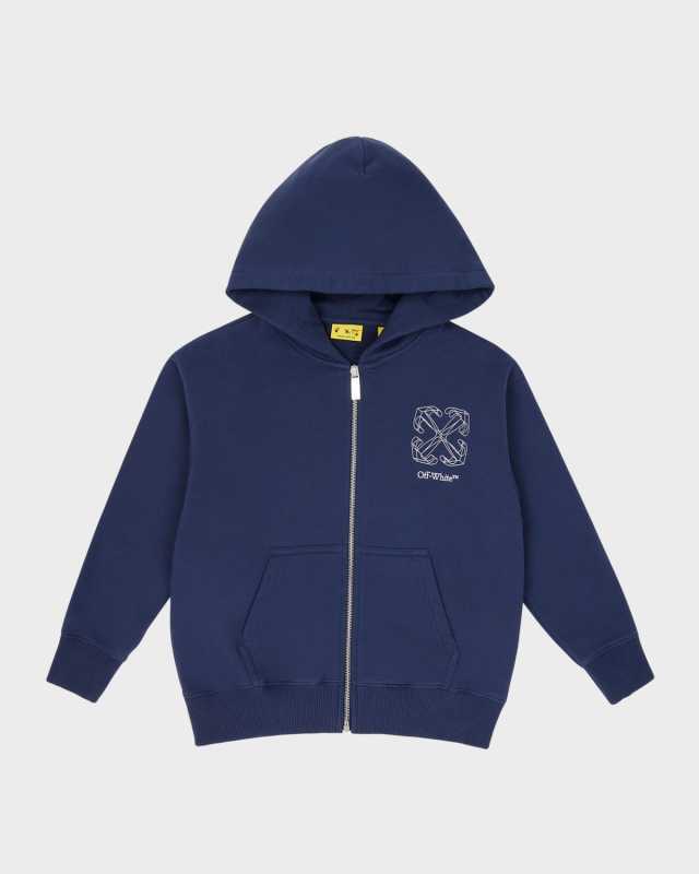 Boy's 3D Arrow Logo-Print Hoodie, Size