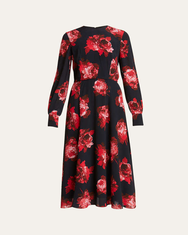 Floral Print Midi Dress