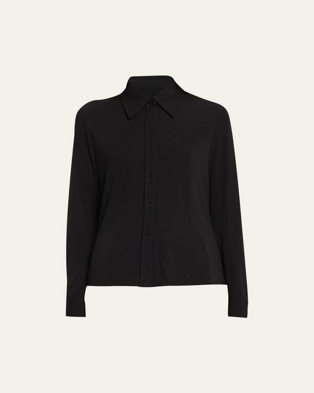 Celestine Mesh Button-Front Shirt