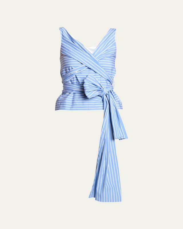 Colada Striped Wrap Top
