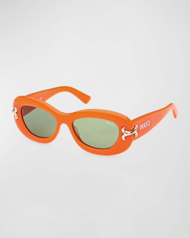 Filigree Acetate Round Sunglasses
